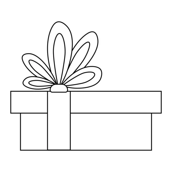 Illustration Simple Boîte Cadeau Noël Pour Les Vacances Noël — Image vectorielle