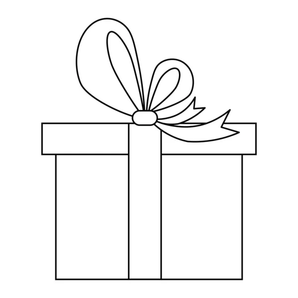 Illustration Simple Boîte Cadeau Noël Pour Les Vacances Noël — Image vectorielle