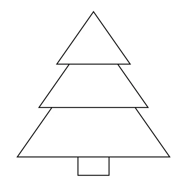 Enkel Illustration Julgran Begreppet För Julen Semester — Stock vektor