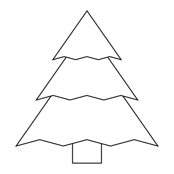 Ilustración Simple Del Árbol Navidad Concepto Para Vacaciones Navidad — Vector de stock