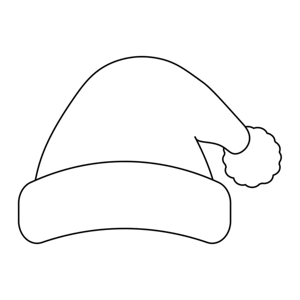 Ilustração Simples Ícone Chapéu Natal Papai Noel —  Vetores de Stock