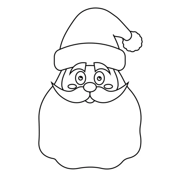 Einfache Illustration Von Weihnachtsmann Weihnachtsmütze Symbol — Stockvektor