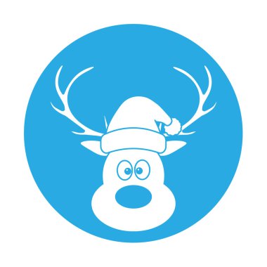 Noel tatili için Noel geyiği kavramının basit bir gösterimi