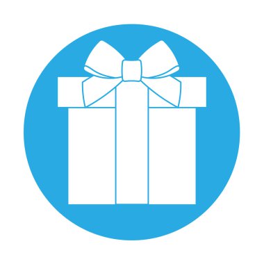 Noel tatili için Noel hediye kutusunun basit bir çizimi