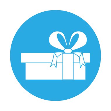 Noel tatili için Noel hediye kutusunun basit bir çizimi