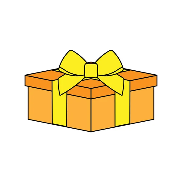 Ilustración Simple Caja Regalo Navidad Para Vacaciones Navidad — Vector de stock