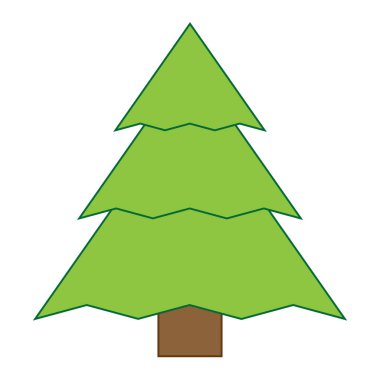 Noel ağacının Noel tatili için basit bir gösterimi