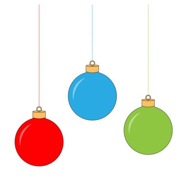 Noel ağacı oyuncağının basit bir gösterimi Noel tasarımı için nesne, model
