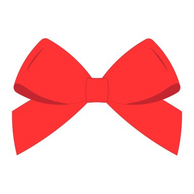 Dekoratif yay Noel ve mutlu yeni yıl sembolünün basit bir gösterimi