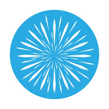 Noel tatili için havai fişek ikonu kavramının basit gösterimi