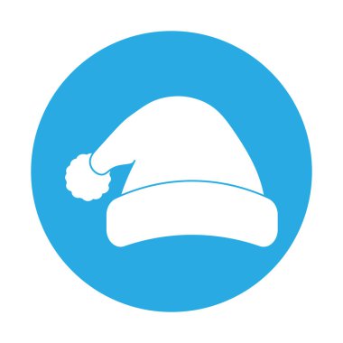 Noel Baba 'nın basit Noel şapkası simgesi