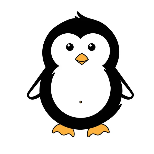 Απλή Απεικόνιση Των Χαριτωμένων Πιγκουίνος Χειμώνα Για Τις Διακοπές Των — Διανυσματικό Αρχείο