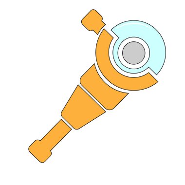 Web tasarımı için basit elektrik açı öğütücü simgesi çizimi