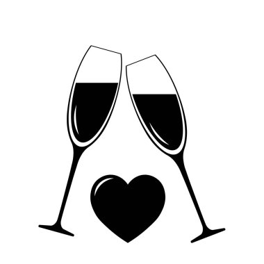 Sevgililer Günü için kalp ikonunun basit bir gösterimi