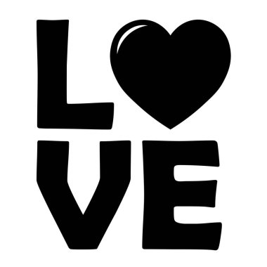 Sevgililer Günü için kalp ikonunun basit bir gösterimi