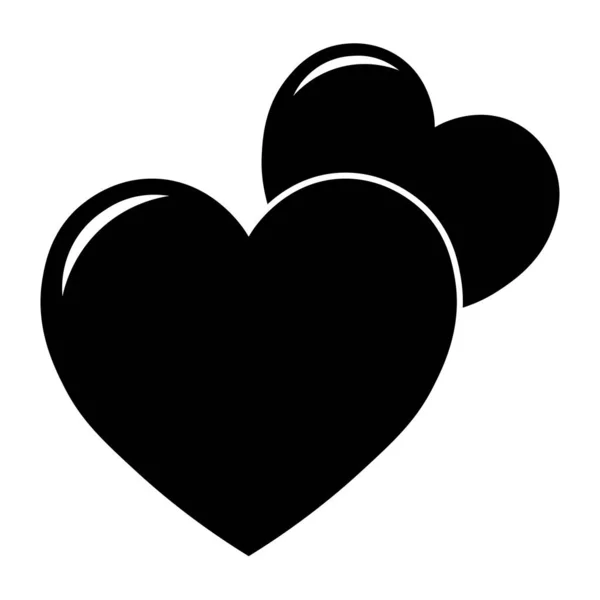 情人节心脏图标的简单说明 — 图库矢量图片