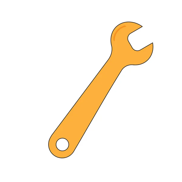 Простая Иллюстрация Значка Гаечного Ключа Приложений Сайтов Концепция Рабочего Инструмента — стоковый вектор