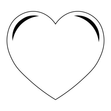 Sevgililer Günü için kalp ikonunun basit bir gösterimi