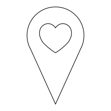 Sevgililer Günü için kalp ikonunun basit bir gösterimi