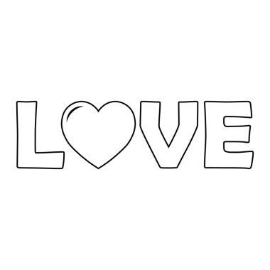 Sevgililer Günü için kalp ikonunun basit bir gösterimi