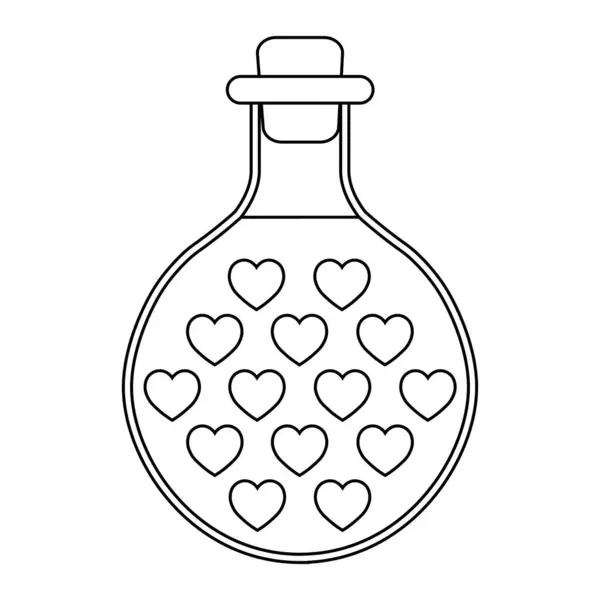 Ilustración Simple Del Icono Del Corazón Para Día San Valentín — Vector de stock