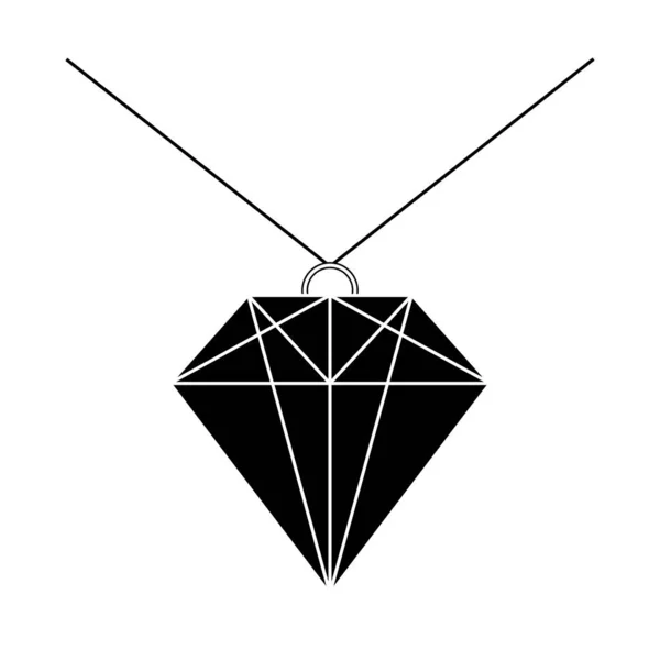 Illustration Simple Pendentif Icône Chaîne Pour Saint Valentin — Image vectorielle