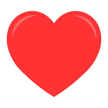 Sevgililer Günü için kalp ikonunun basit bir gösterimi