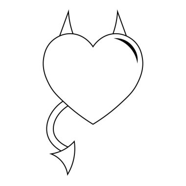 Sevgililer Günü için kalp ikonunun basit bir gösterimi