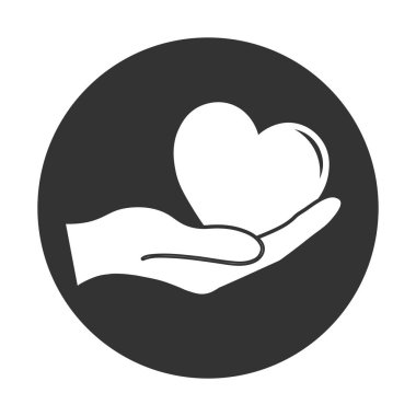 Sevgililer Günü için kalp ikonunun basit bir gösterimi