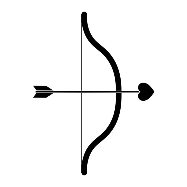 Illustration Simple Arc Avec Icône Cœur Pour Saint Valentin — Image vectorielle