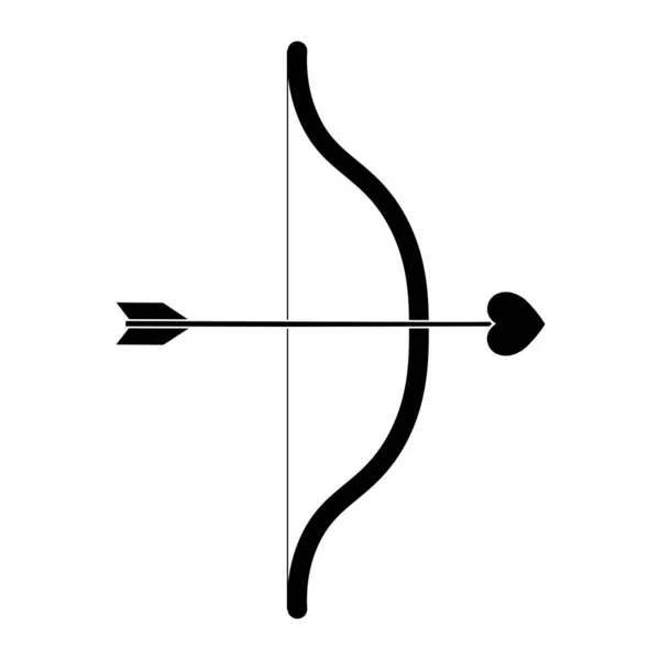 Eenvoudige Illustratie Van Boog Met Hart Icoon Voor Valentijnsdag — Stockvector