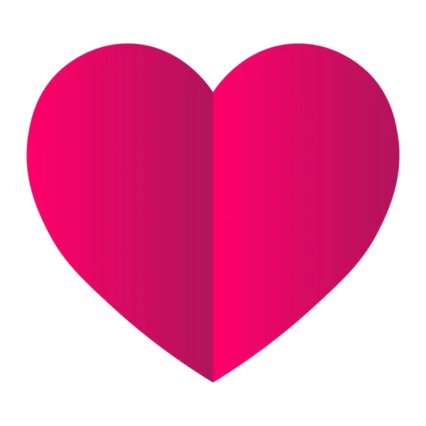 Sevgililer Günü Için Kalp Ikonunun Basit Bir Gösterimi — Stok Vektör