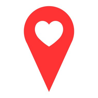 Sevgililer Günü için kalp ikonunun basit bir gösterimi