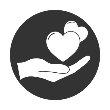 Sevgililer Günü için kalp ikonunun basit bir gösterimi