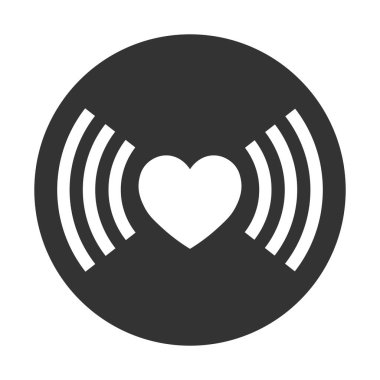 Sevgililer Günü için kalp ikonunun basit bir gösterimi