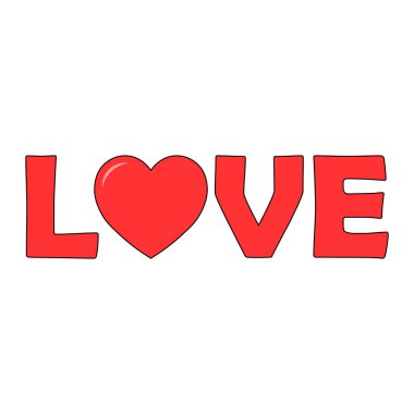 Sevgililer Günü için kalp ikonunun basit bir gösterimi