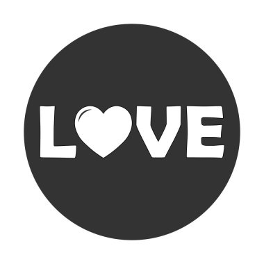 Sevgililer Günü için kalp ikonunun basit bir gösterimi