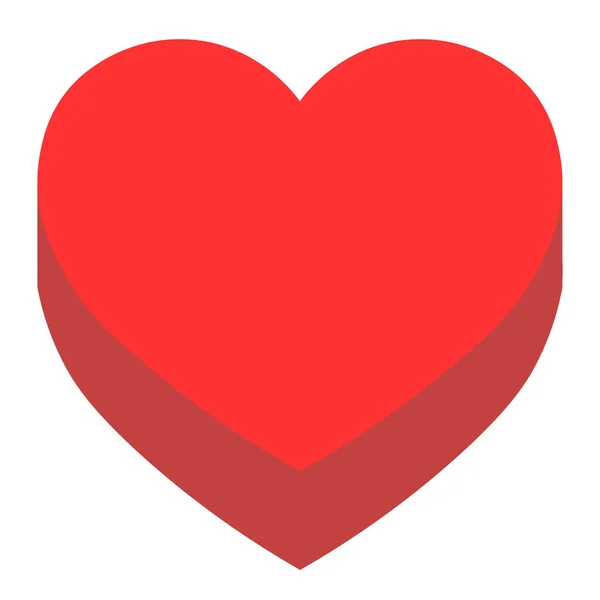 Απλή Απεικόνιση Του Εικονιδίου Της Καρδιάς Για Την Ημέρα Του — Διανυσματικό Αρχείο