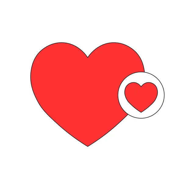 Ilustração Simples Ícone Coração Dia São Valentim — Vetor de Stock