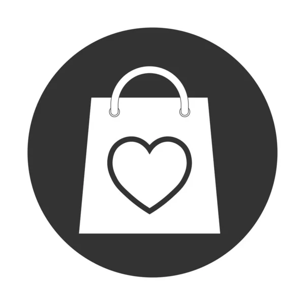 Einfache Abbildung Der Verpackung Mit Herzsymbol Zum Valentinstag — Stockvektor