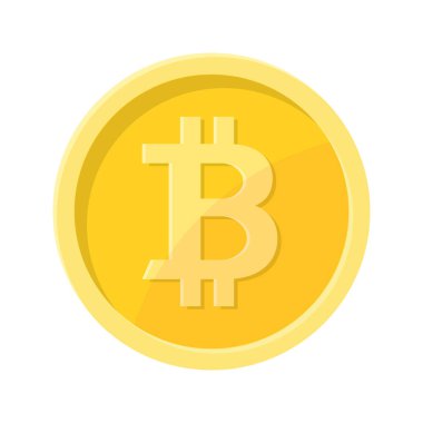 Bitcoin madeni parasının basit bir gösterimi İnternet kripto para kavramı