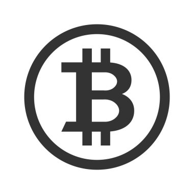 Bitcoin madeni parasının basit bir gösterimi İnternet kripto para kavramı