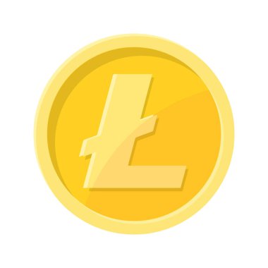 Litecoin madeni parasının basit illüstrasyonu İnternet kripto para birimi kavramı