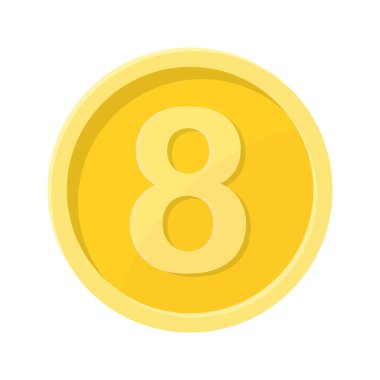 İnternet simgesi kavramının sekiz numaralı madeni paranın basit çizimi