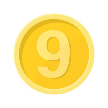 İnternet simgesi kavramının dokuz numaralı madeni para ile basit illüstrasyonu