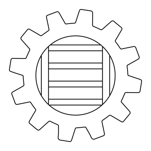 Échelle Engrenage Icône Illustration Simple Pour Toile — Image vectorielle