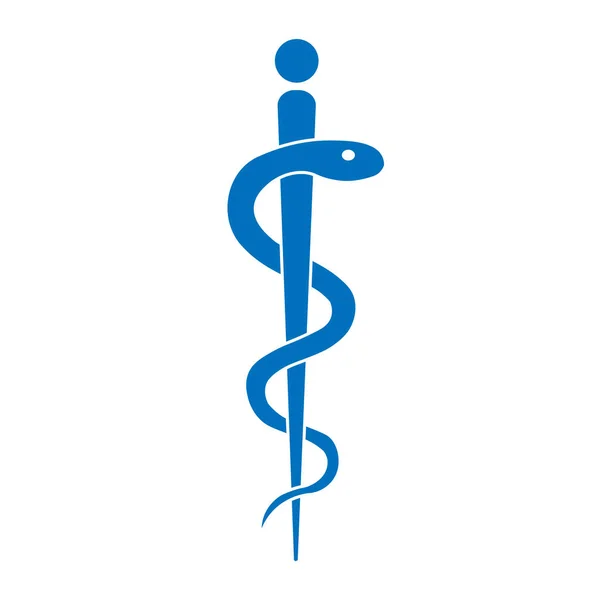 Medizinisches Zeichen Schlangensymbol Krankenhaus Krankenwagen Glyphen Stil Piktogramm — Stockvektor