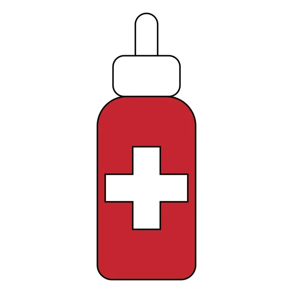Spray Médico Botella Pipeta Ilustración Plana Simple — Archivo Imágenes Vectoriales