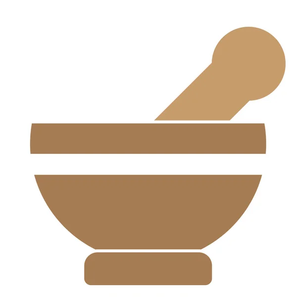 Icono Plano Farmacia Mortero Pestle Para Aplicaciones Sitios Web — Vector de stock