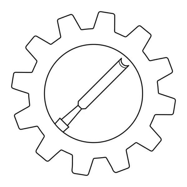 Enkel Illustration Mejselikonen Redskap För App Eller Webb — Stock vektor